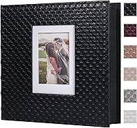 Vista 15 de RECUTMS Álbum de Fotos Autoadhesivo para Fotos 4x6 5x7 8x10 Tamaños Álbum de Fotos Scrapbook Hecho a Mano 30 Páginas Cuero con Textura de Botón