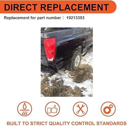 Miniatura 6 de ECOTRIC Protector contra salpicaduras con solapa de barro, 4 piezas, compatible con Chevy Chevrolet Silverado Tahoe Avalanche Suburban 2001-2014,