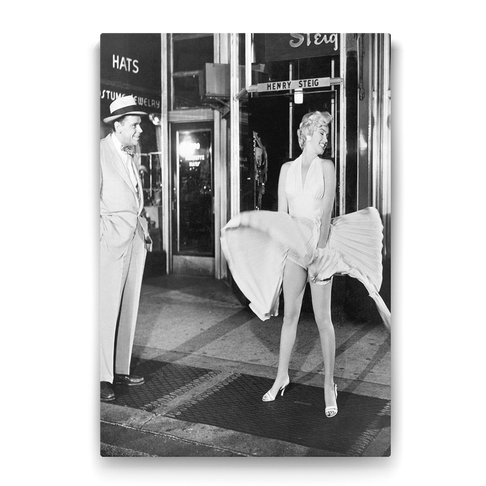 Marilyn Monroe ve Etek Tablosu - 40x60cm