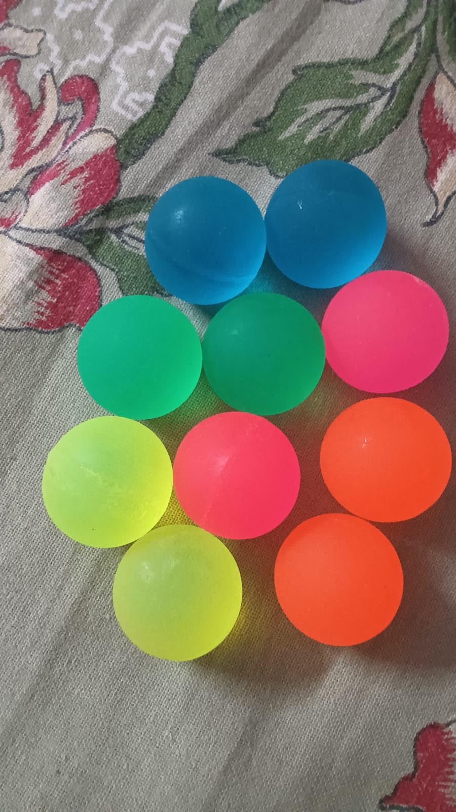 10 Pcs High Bounce Crazy Rubber Balls for Kids and Adults | Neon Multicolour Set, Frosted Finish, Party Favour, Game Prize, Kids & Adults-image-4