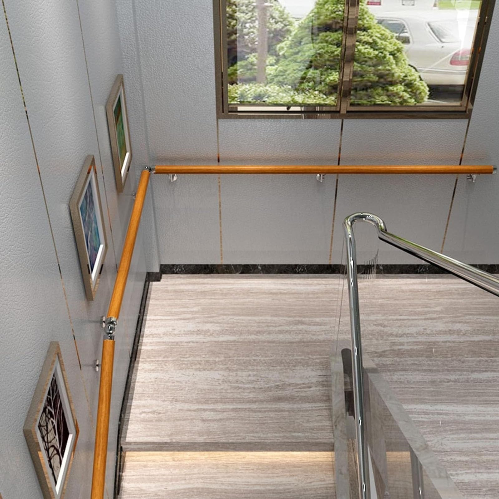 Rambarde d'escalier pour personnes âgées barre de soutien ronde