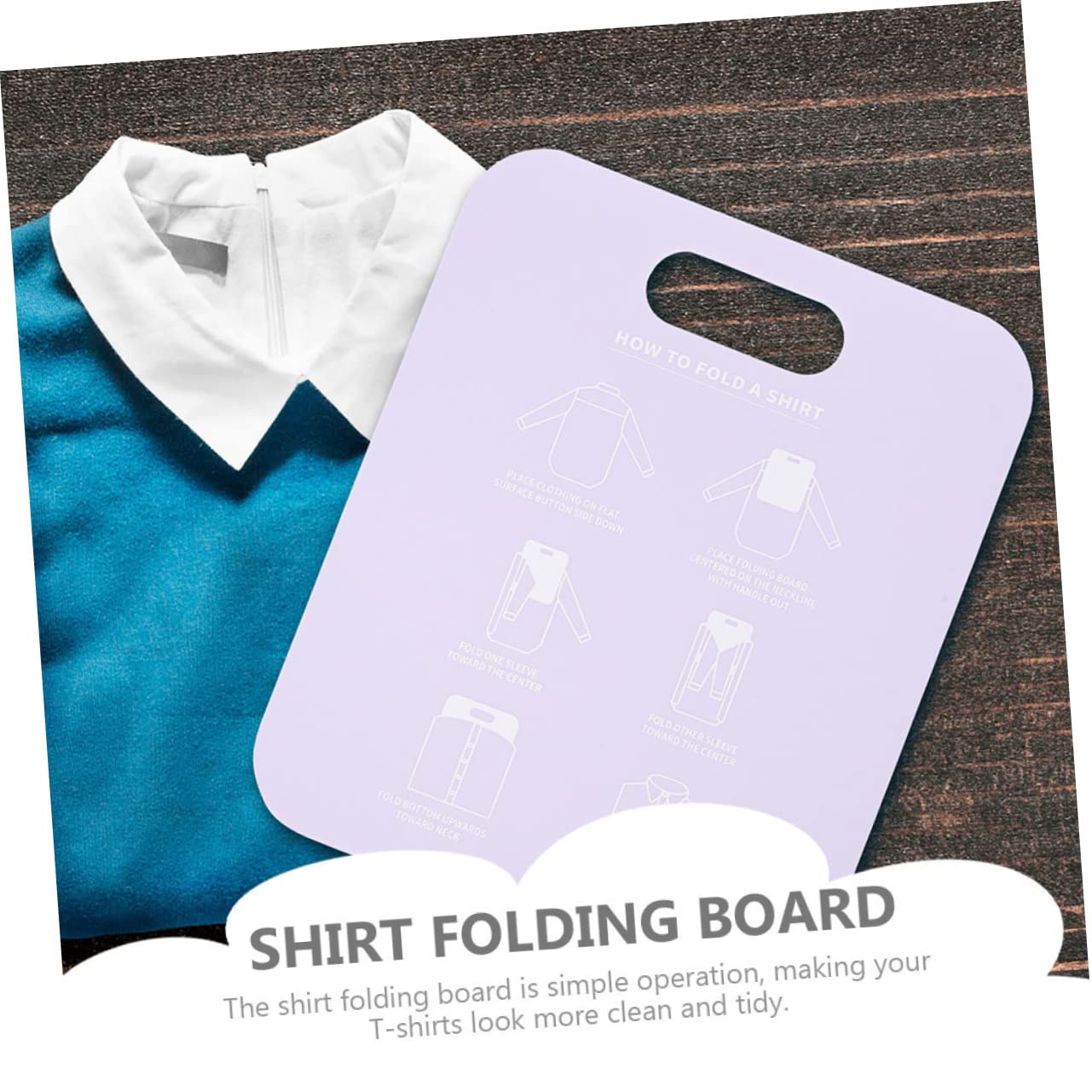 HOOTNEE 4pcs Shirt Folding Boards for Laundry -wrinkle Clothing Organizer Compact Folding Gadgets for T-shirts Sleeve Neat Orderly Clothes Storage