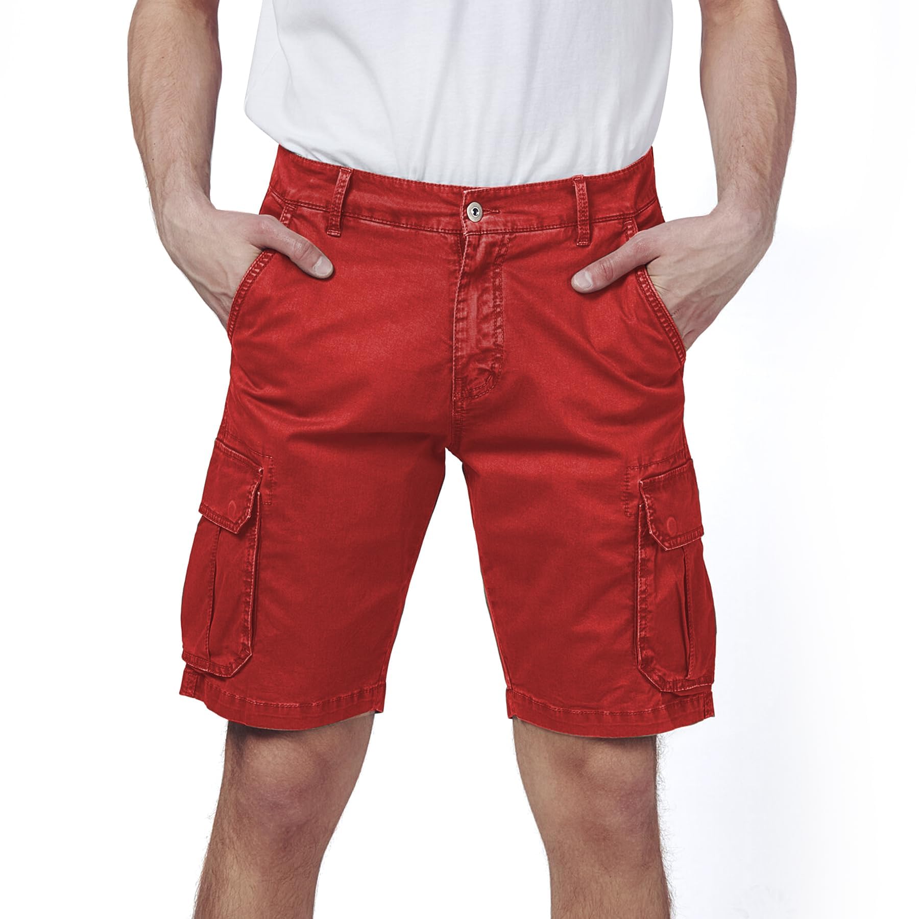 RE&X JEANS COUTURE Pantaloncini Uomo Confortevole Traspirante. STOFFE Cotone Cargo Bermuda Uomo