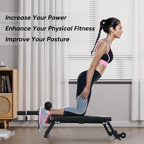 Miniatura 6 de Máquina de rizos nórdicos, banco de rizos de isquiotibiales, banco compacto de glúteos con ruedas, equipo de gimnasio en casa para entrenamientos de