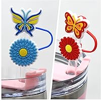 Vista 57 de Straw Cover Cap for Stanley Cup,Straw Topper Compatible for 30&40 Oz Tumbler with Handle,10mm 0.4in Dust-Proof Reusable Straw Tips Lids,Straw Tip