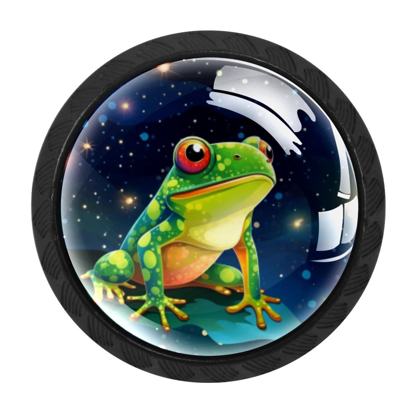 Chenzzzz Multicolored 09 4 Pack Starry Frog Drawer Knob Cabinet Hardware