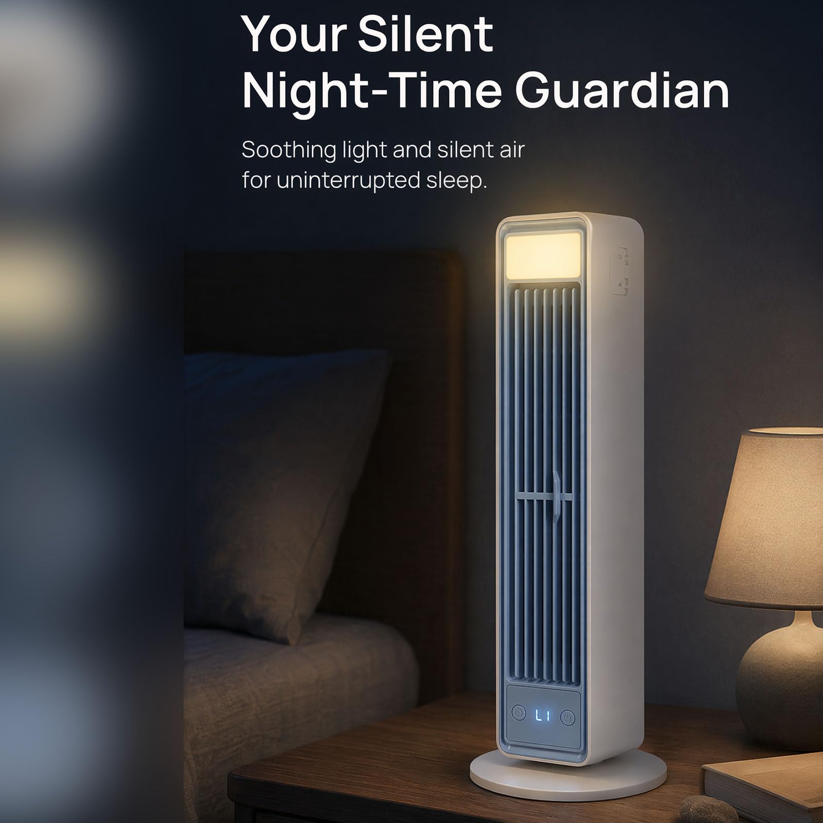 BreezaMax Air Kühlkönig, Airzuma Portable, Polar Breeze–BreezaMax Mini Cooling Ace, Leise & Energieeffizient, 3 Geschwindigkeiten, Bladeless Design, Perfekt für Büro, Schlafzimmer & Zuhause (Weiß)