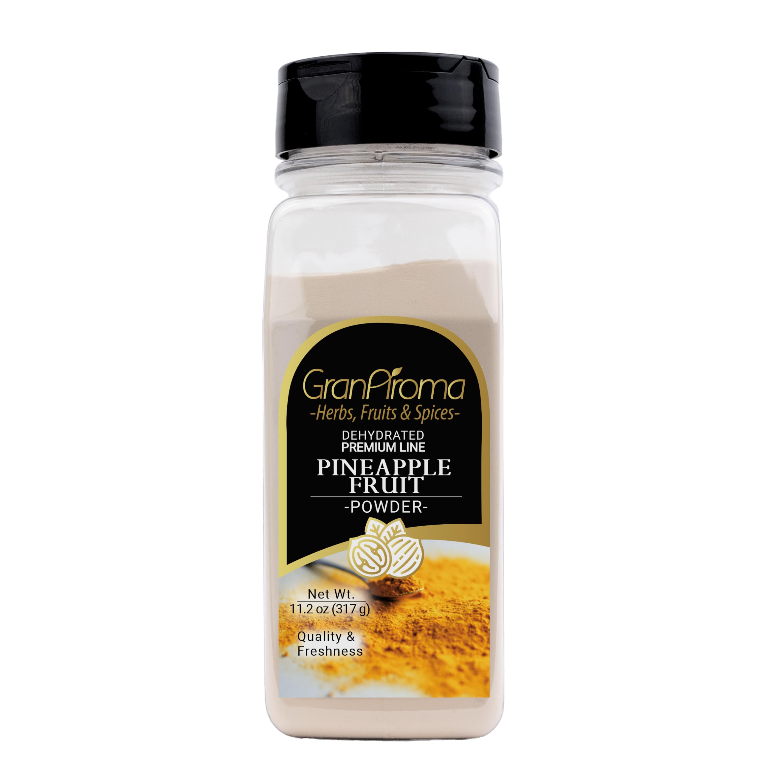 GranAroma Pineapple Fruit Powder, Sweet & Tangy Tropical Flavor, Perfect for Smoothies, Baking, Drinks, and Healthy Snacks (11.2 Ounce)