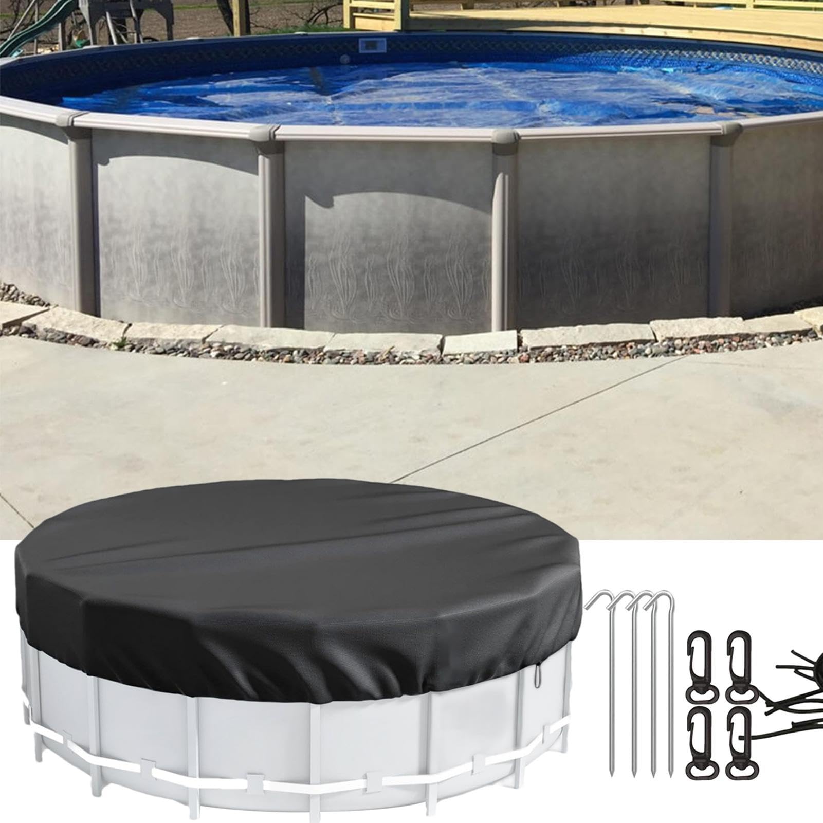 Bâche de piscine | Piège rond | Housse de protection de piscine | Pour la maison, le jardin, la terrasse, le spa, le camping, la terrasse