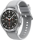 Samsung Electronics Galaxy Watch 4 Classic 46mm Smartwatch with ECG Monitor Tracker for Health Fitness Running Sleep Cycles GPS Fall Detection Bluetooth US Version, Silver (Renewed)