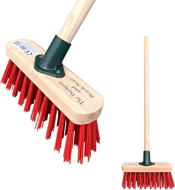 Traditional Wooden Childrens Sweeping Brush Play Yard Broom Short Handle