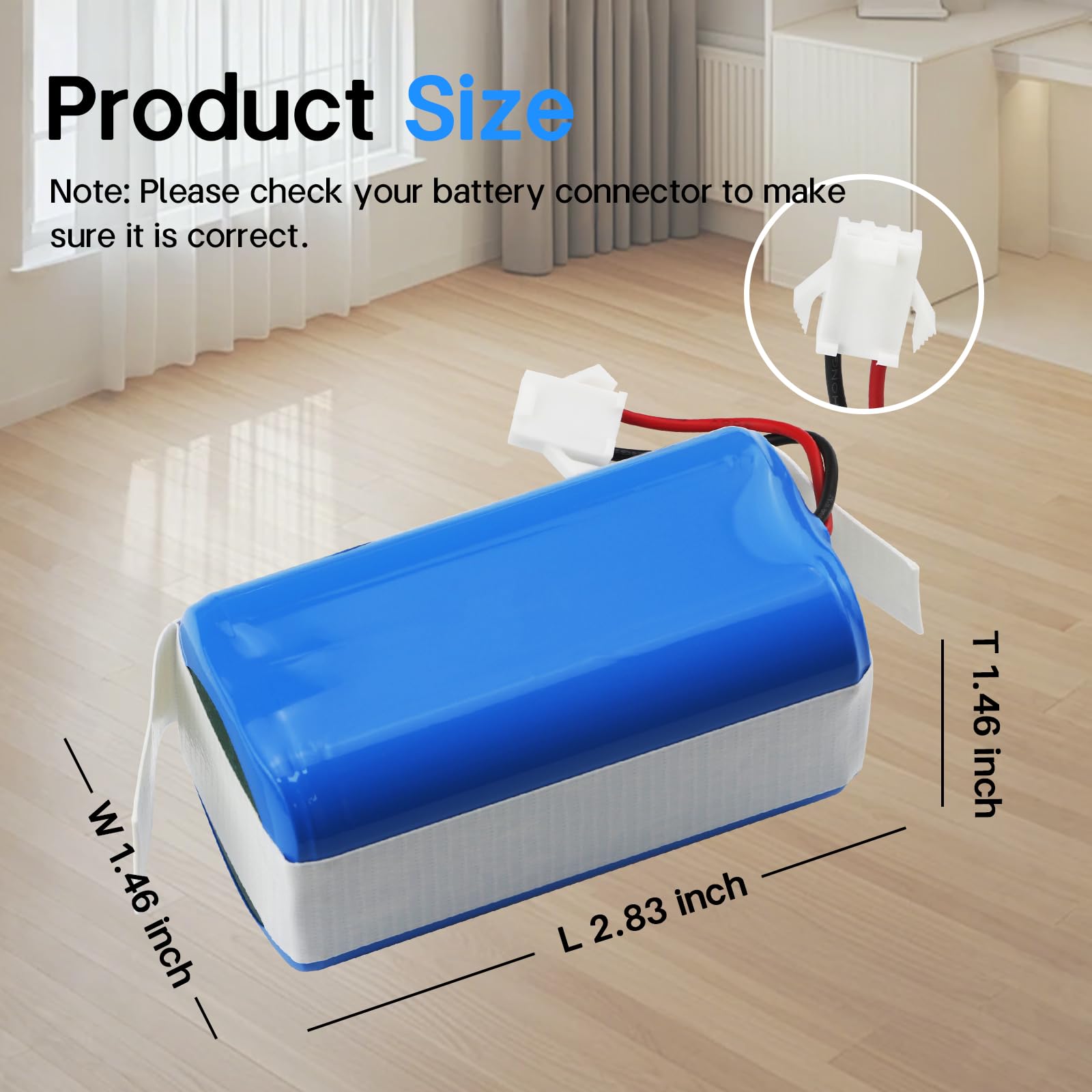 K KYUER Robot Aspirapolvere Batteria per Lefant M210 M210 Pro M213 M210P M210B M213S OKP Life K2 Robot Vacuum Cleaner Battery 12.8V 2000mAh