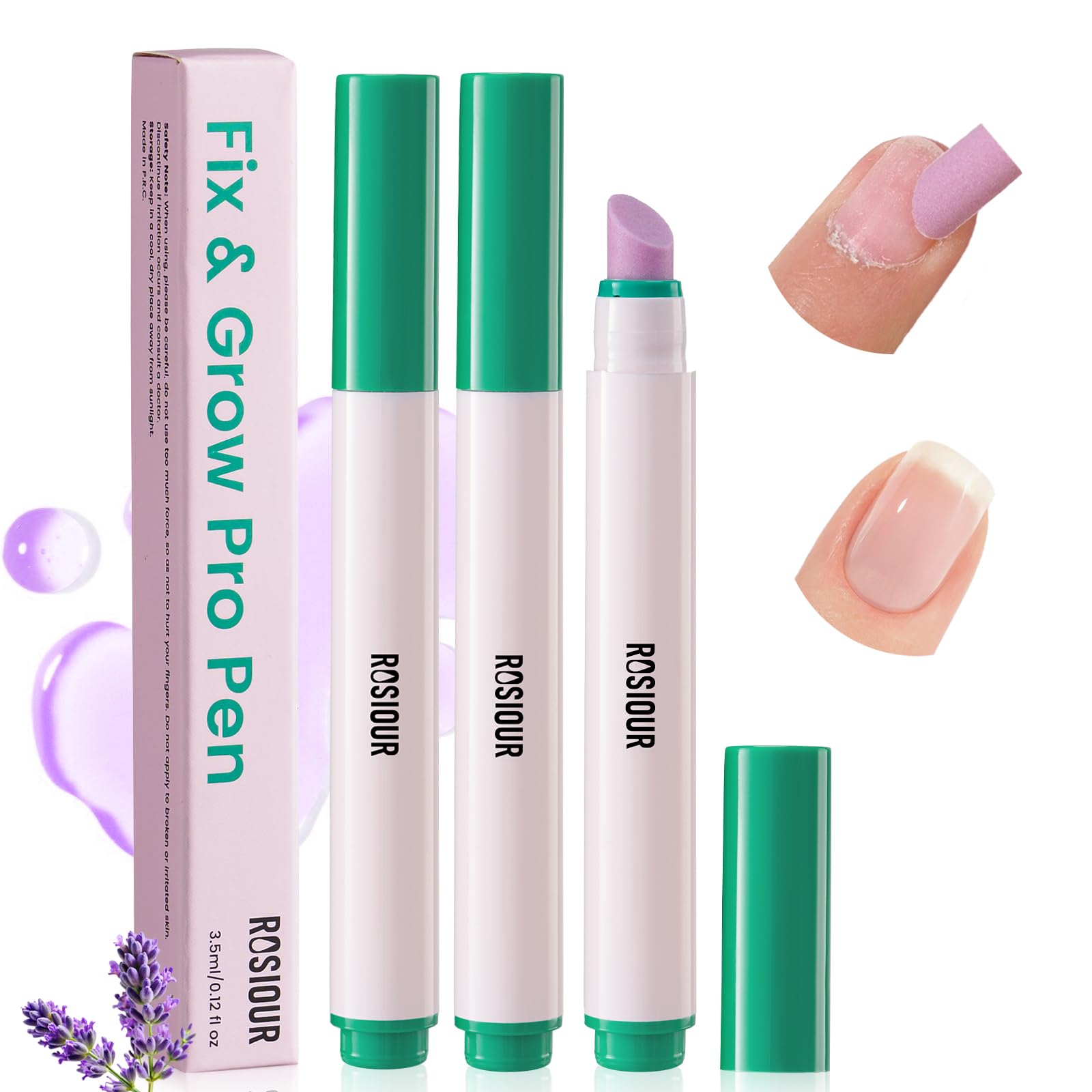 3 Stück Nagelhautentferner Nagelöl Stift: 3-in-1 Keramikspitze Nagelhautschieber Ölstift Cuticle Nail Care Pen - Nagelpflege Stift Nagelhautöl für Nagelhaut die Reparatur von Rissigen und Trockenen