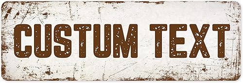 Miniatura 286 de Letrero Personalizado, Letrero de Calle Personalizado, 11 Colores de Fuente, 13 Estilos de Fuente, 4 Opciones de Agujeros, 22 Tamaños, 6x24 Madera