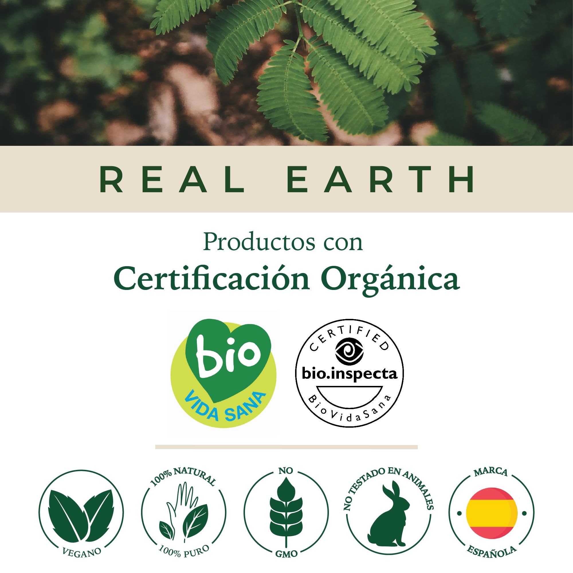 Real Earth - Cocoa Henna - Tinte de Henna - 100% orgánica y natural - Barros para teñir el pelo - Cabellos castaño medio - Coloración Natural - Cosmética ayurvédica - Vegana - Sin amoniacos - 250gr