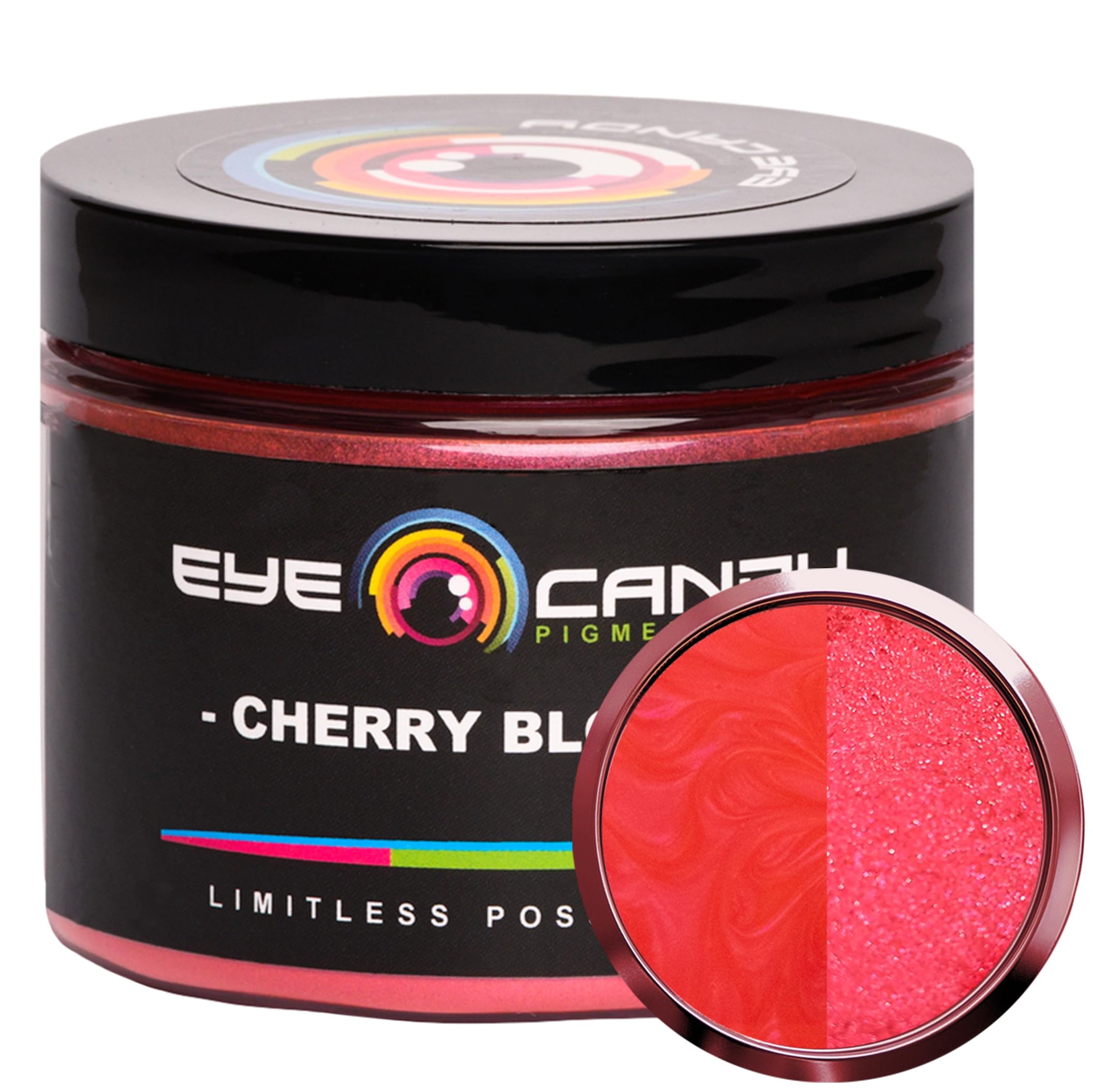 Eye Candy Pigments Premium Red Mica Powder - Cherry Blossom (50gr) - for Epoxy, Resin, Soap, Paint, Woodworking, Acrylic Pouring, Bath Bombs, Fishing Lures - DIY Arts and Crafts Additive