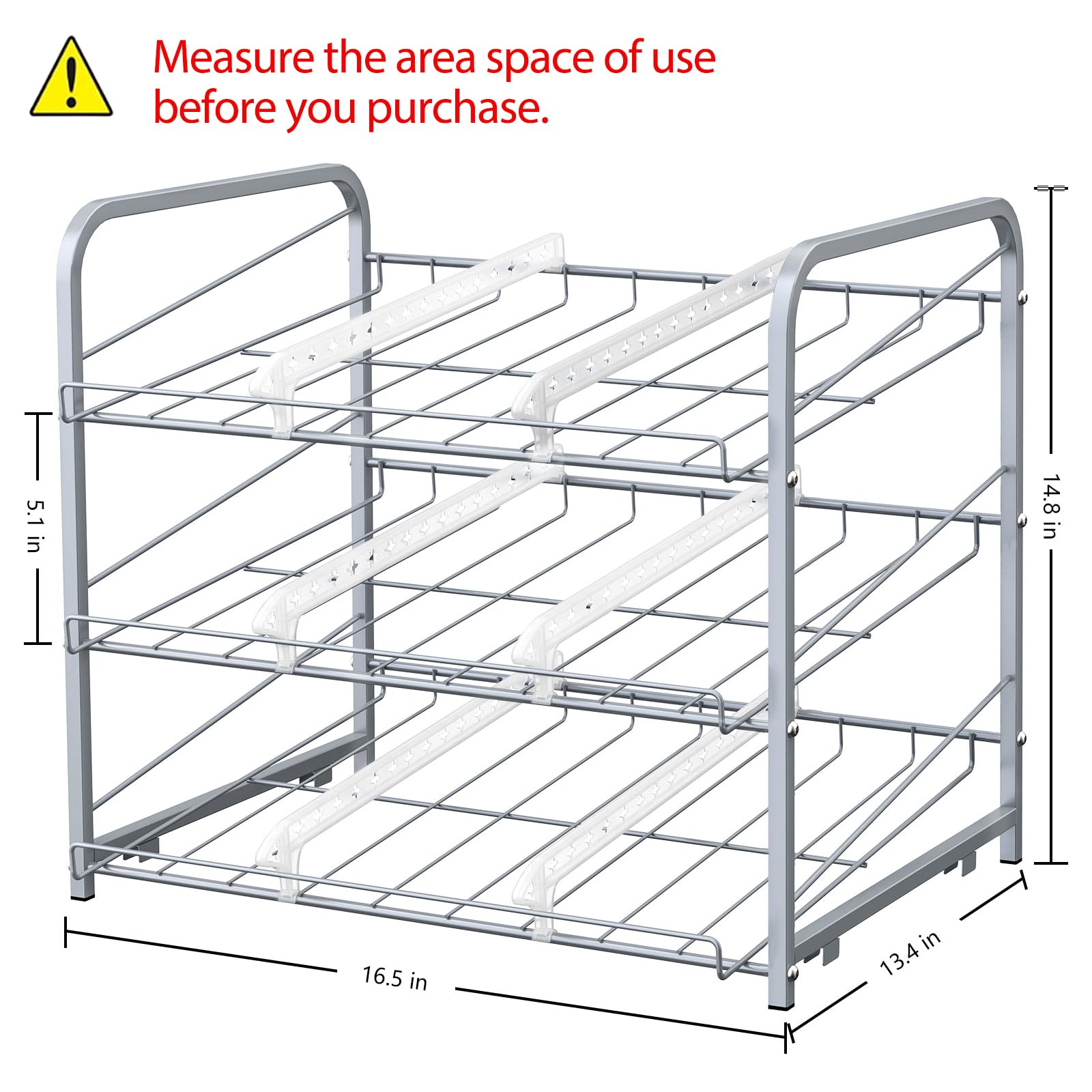 Organizador de latas para despensa apilable, paquete de 2, organizador de almacenamiento de latas, dispensadores de latas apilables, espacio pequeño con capacidad para hasta 36 latas para 2