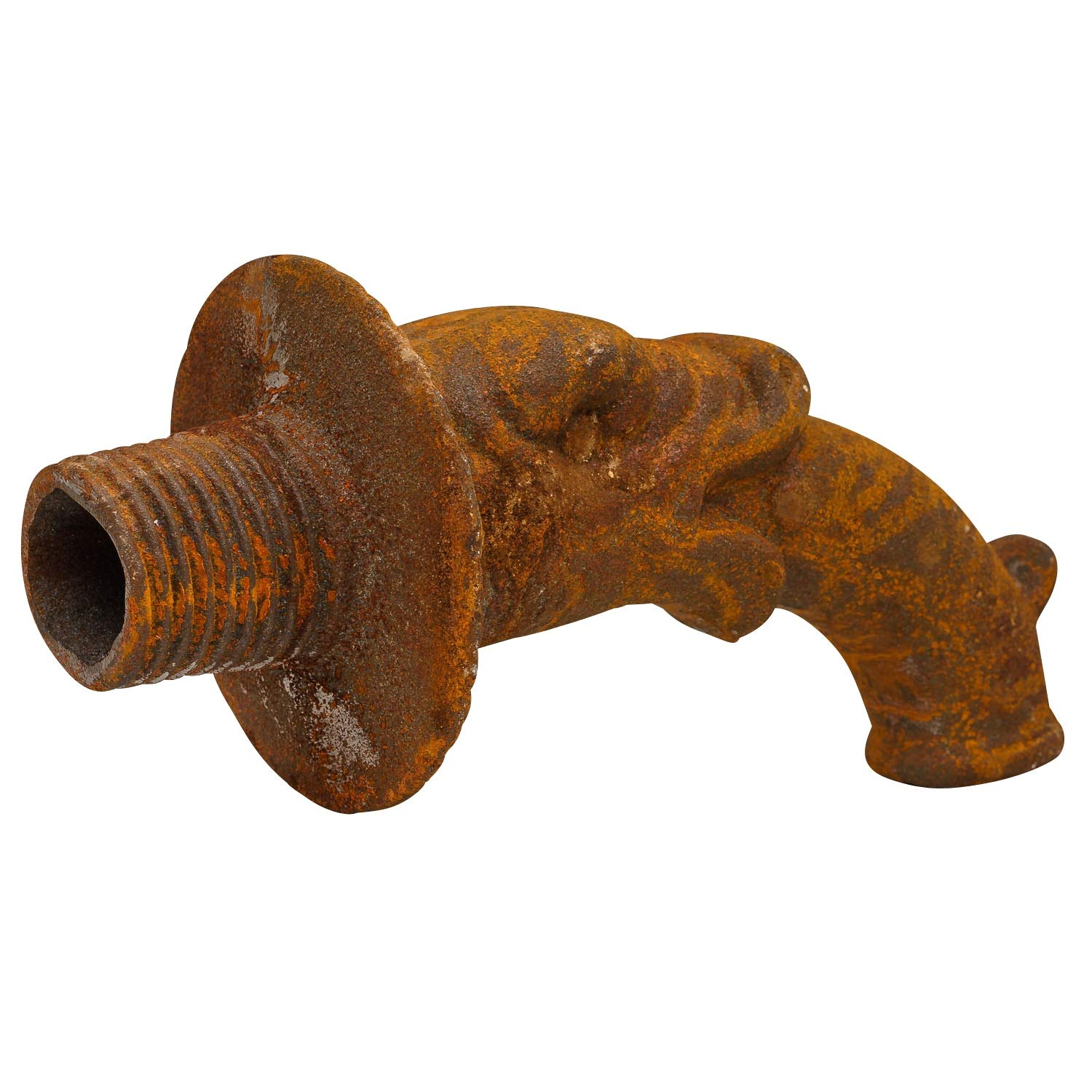 aubaho Gargouille Bec de Fontaine Fer Jardin Style Antique 32cm Poisson pêche