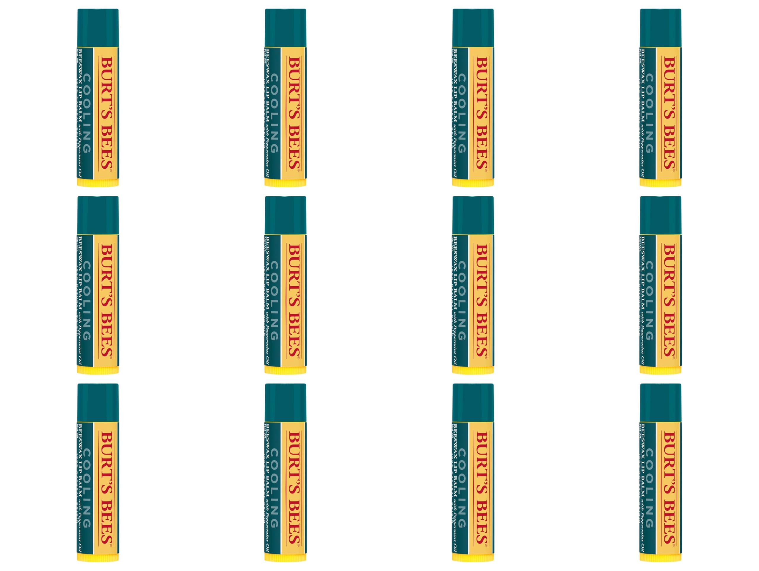 Burt's Bees Cooling Lip Balm w/Peppermint Oil 12 Count Value Pack