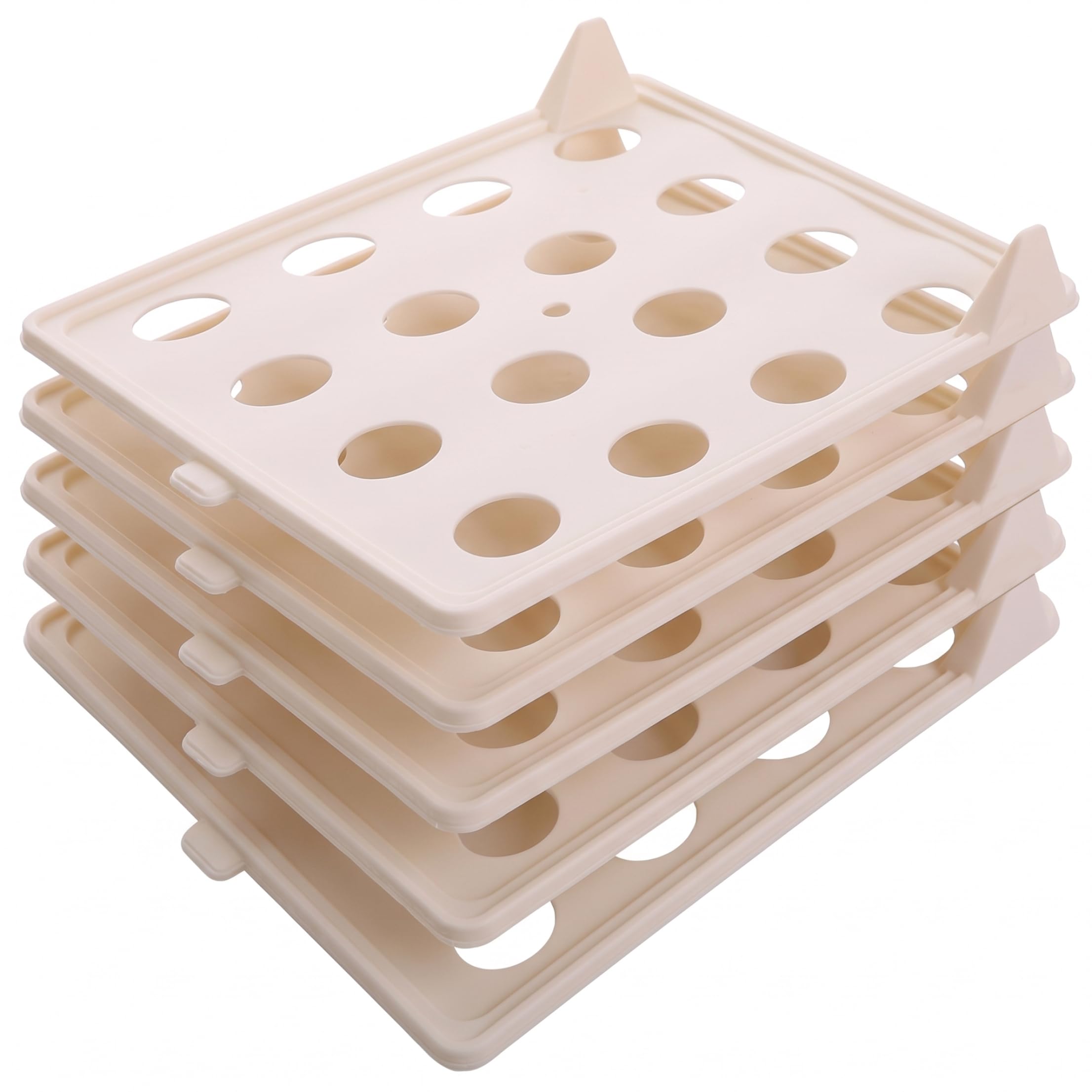 Bonalake 5PCS Stackable Clothing Organizer, Plastic Clothes Folding Board Mess Free Shirt Organizer for Closet & Drawer Storage, Beige Stackable Clothing Shirt