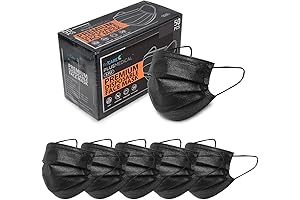 Disposable Black Face Masks for Adults - Ultimate Protection with Comfort