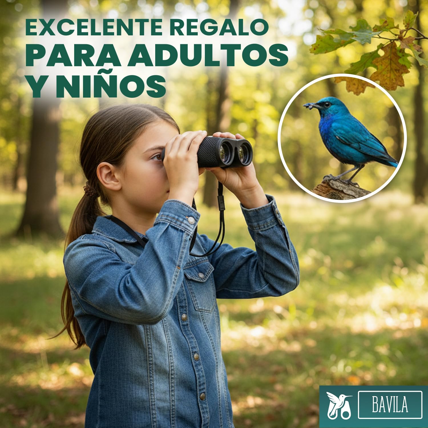 Prismaticos Largo Alcance - Prismaticos para Niños y Adultos - Binoculares Pequeños y Potentes 10x25 para Obsevacion para Caza, Aves - Prismas BAK-4 y Lentes FMC.
