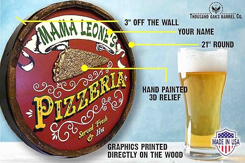 Vista 153 de THOUSAND OAKS BARREL CO. Personaliza el letrero de un cuarto de barril con cócteles de gato negro, barril de vino hecho de madera de roble de alta