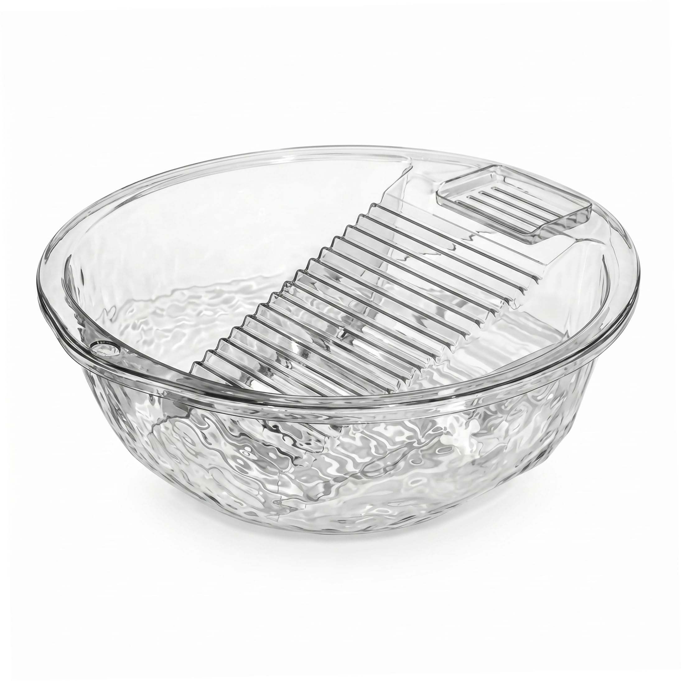 Xdyyjrasa Washboard for Hand Washing Clothes – Thickened Plastic Integrated Scrubbing Laundry Basin 13.39x12.60x3.94, Transparent
