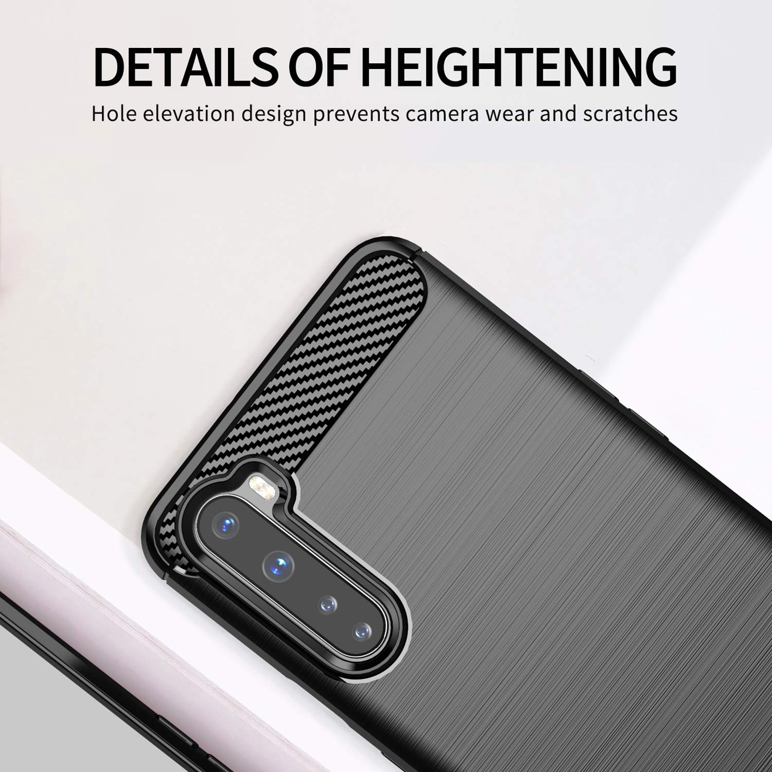 Asuwish Cover Per OnePlus Nord Con Pellicola Vetro – Custodia TPU Sottile, Nero, Antiscivolo