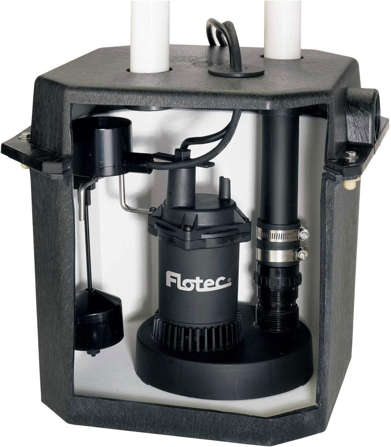 Flotec Self-Contained Under Sink Basin Pump System with Check Valve, 1/3 HP Sump Pump, FPZS33LTS