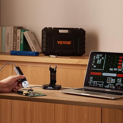 Miniatura 9 de VEVOR Microscopio digital inalámbrico 50X-1000X 1080P HD WiFi portátil mini microscopio de mano con soporte ajustable Microscopio USB Microscopio