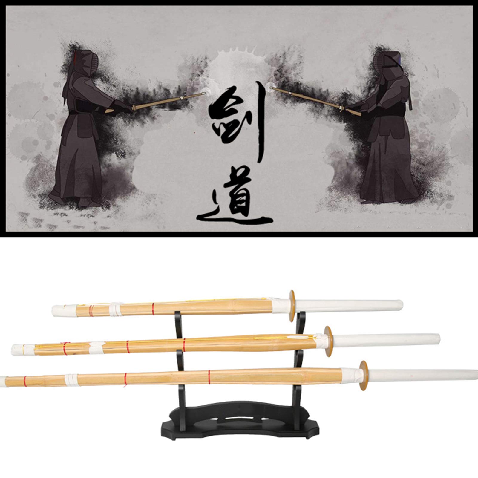 Épée traditionnelle japonaise Kendo Shinai en bambou.