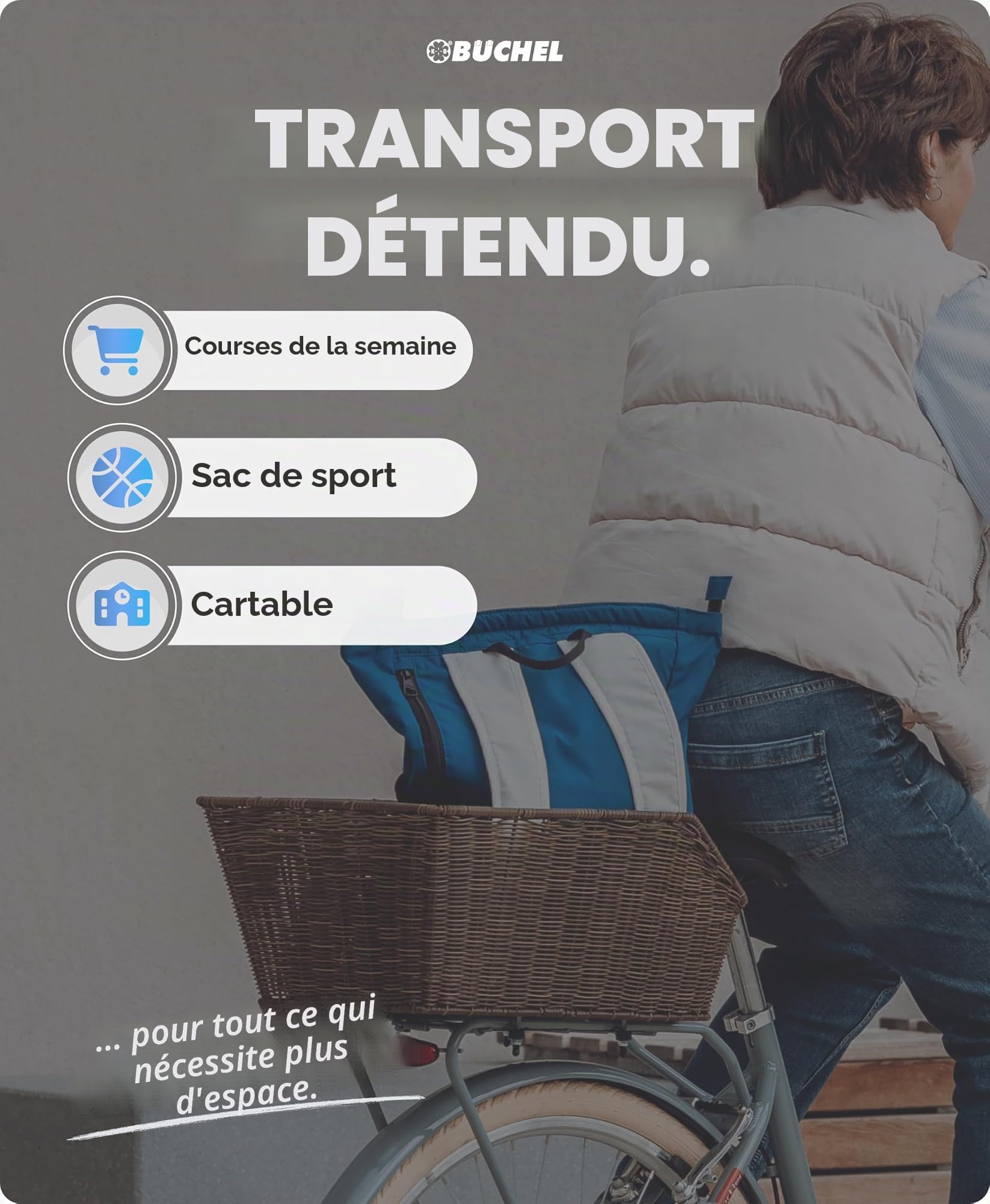 Büchel Panier d'école en polyrotin de Haute qualité