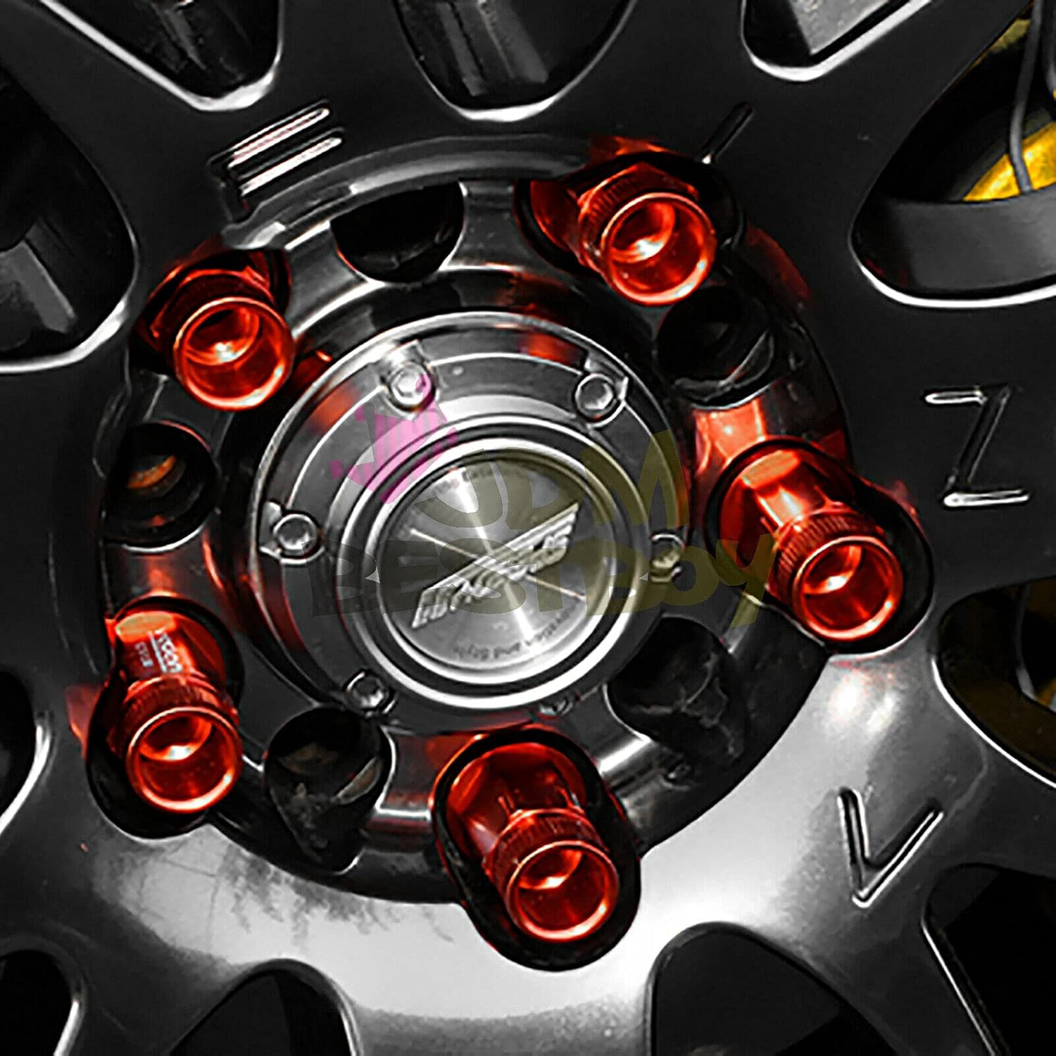JDMBESTBOY Blue 20 PCS M12x1.25 Lug Nuts Short 50mm Tuner Open End Aluminum Wheels Rims Cap WN01