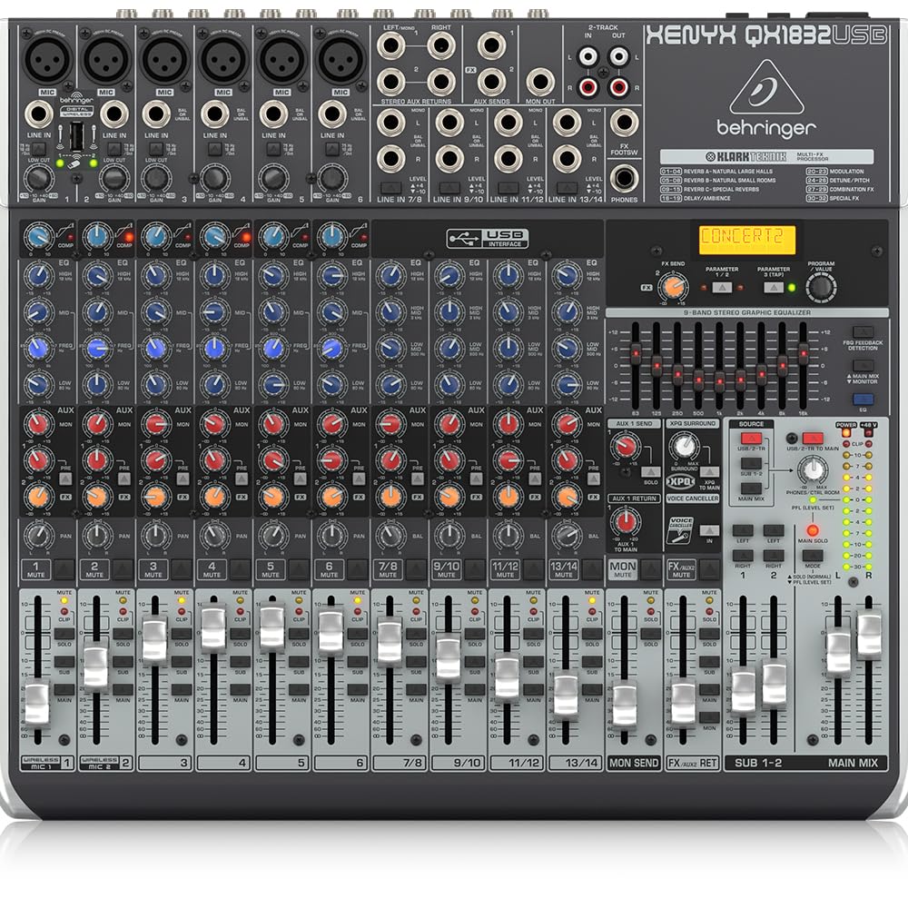 BEHRINGER XENYX 1832FX アナログミキサー Amazon.co.jp: Behringer アナログミキサー 18チャンネル3バス 1