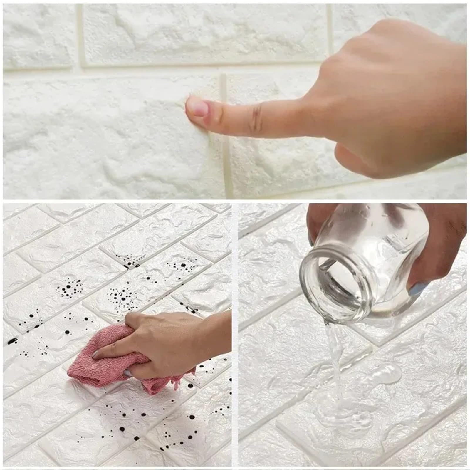 Carta Da Parati Autoadesiva Pellicola da parete autoadesiva 3D in mattoni retrò, 70 cm x 1 m, impermeabile, antimacchia, for la decorazione della casa, camera letto cucina(Retro coffee,70CMx10M)
