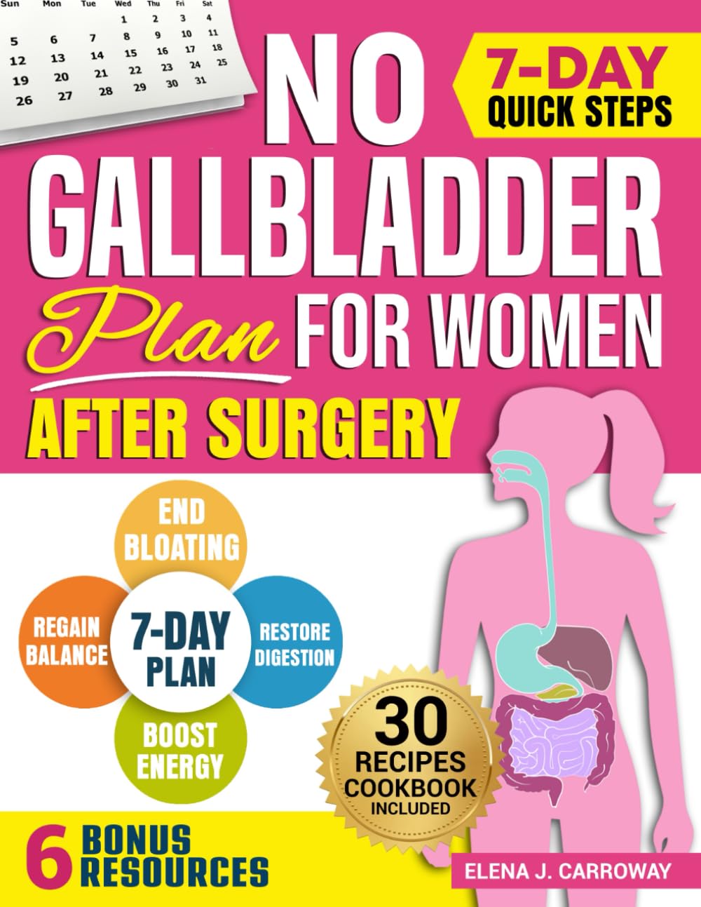 No Gallbladder Guide for Women After Surgery: The Complete Game Plan to Restore Digestion, Weight Loss and End Bloating Easily After Gallbladder Removal — Includes Diet Cookbook, Planners and More