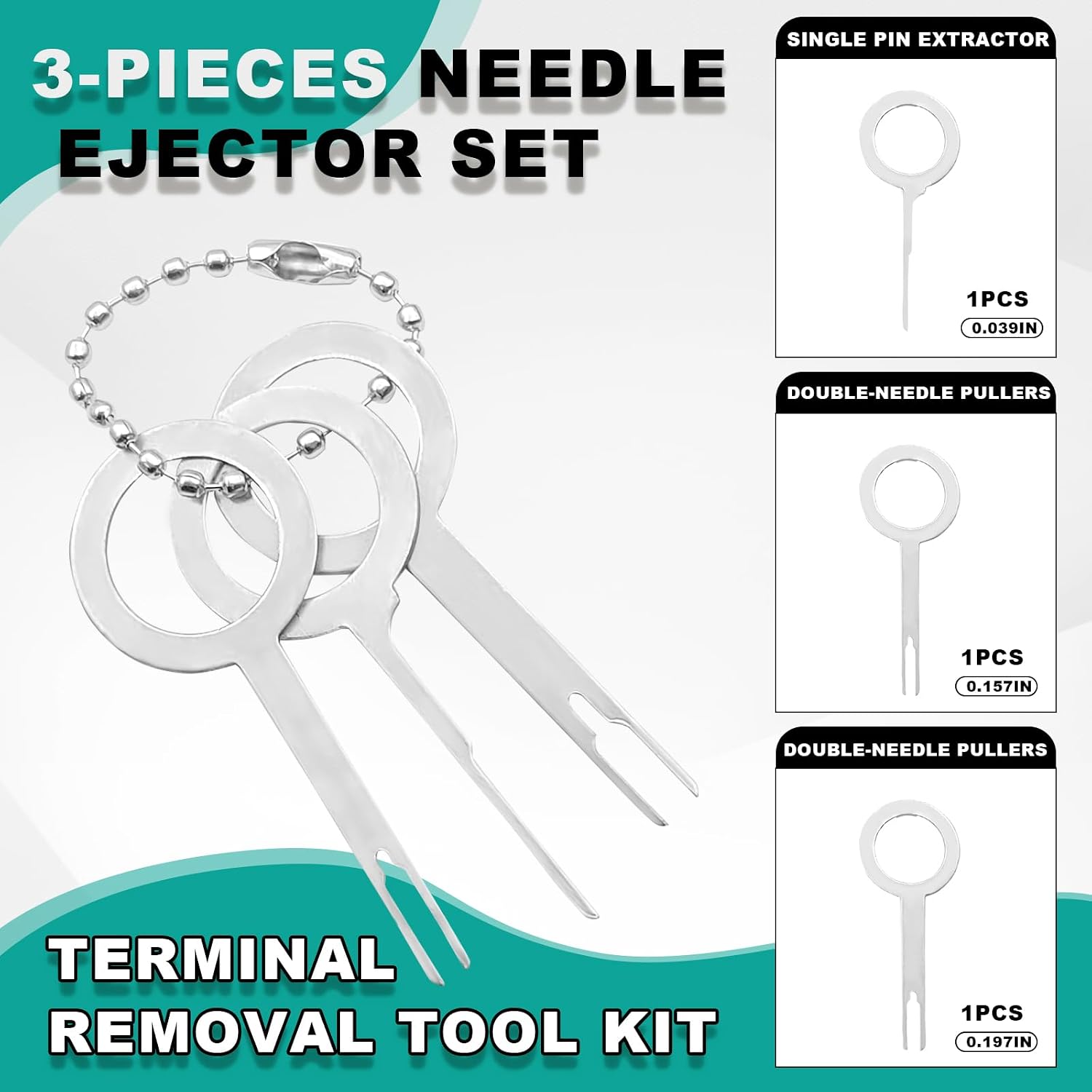 Terminal Removal Tool Kit for Car, Pin Extractor Removal Tool Kit, Depinning Tool Pin Removal Tool, Electrical Tools Wire Connector Pin Release Terminal Ejector Kit Compatible with Automotive (41 pc)
