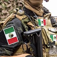 Vista 5 de stidsds Paquete de 2 parches de bandera de México, parches bordados, banderas mexicanas, parche táctico militar para ropa, sombrero, mochilas