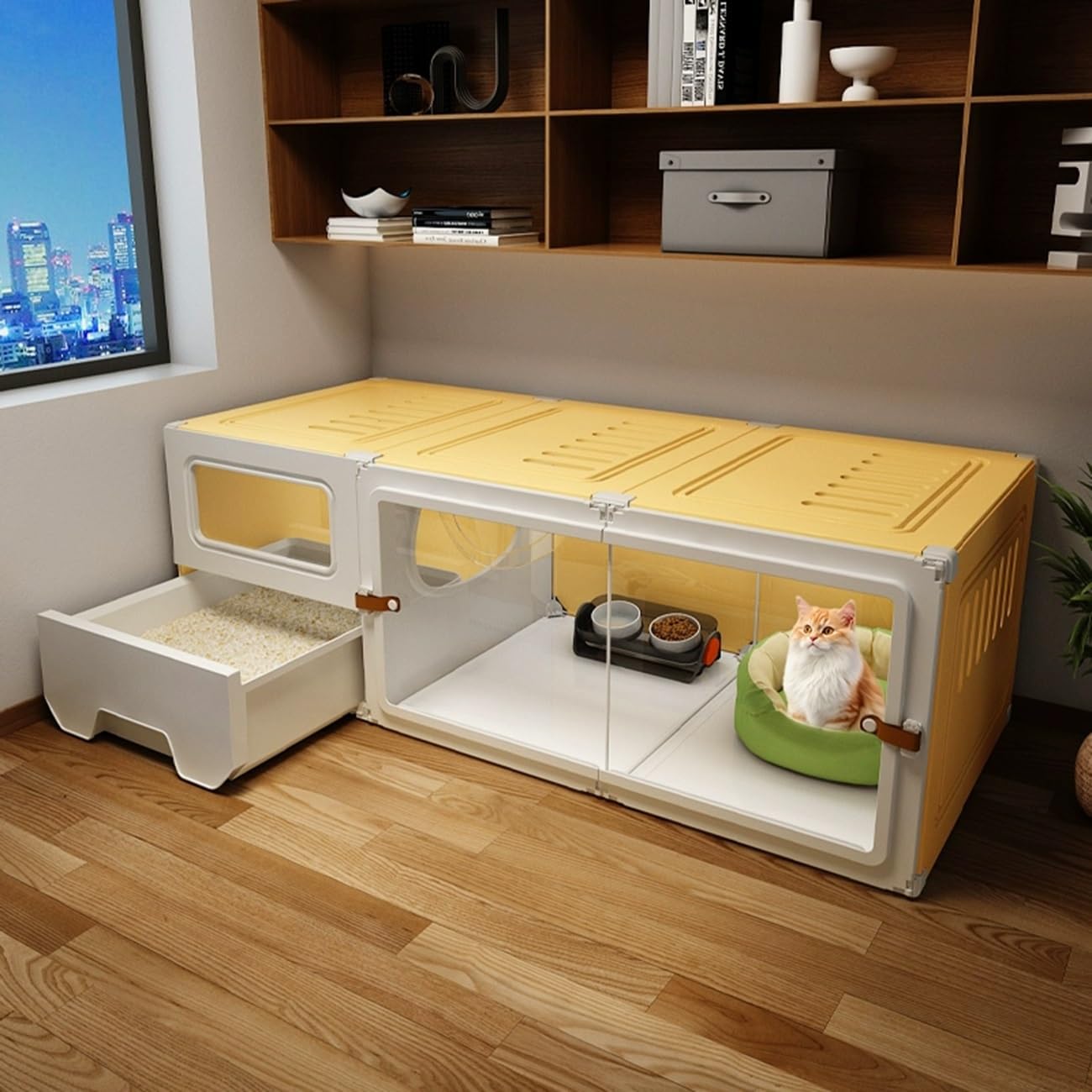 Cat Cages Indoor Large with Cat Toilet, Easy Installation Cat Cage Panels for Happy Feline Friends