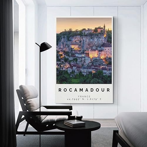 Miniatura 3 de Rocamadour Poster Bunter Druck, Rocamadour Wandkunst, Rocamadour Foto Dekor, Okzitanien,Büro Wandkun Poster for Room Aesthetics Canvas Wall Art