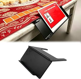 Space-Saving Mahjong Card Holder - Lightweight, Collapsible Stand for Players - Fits Under Play Mat, Perfect Mahjong Table Accessory Black