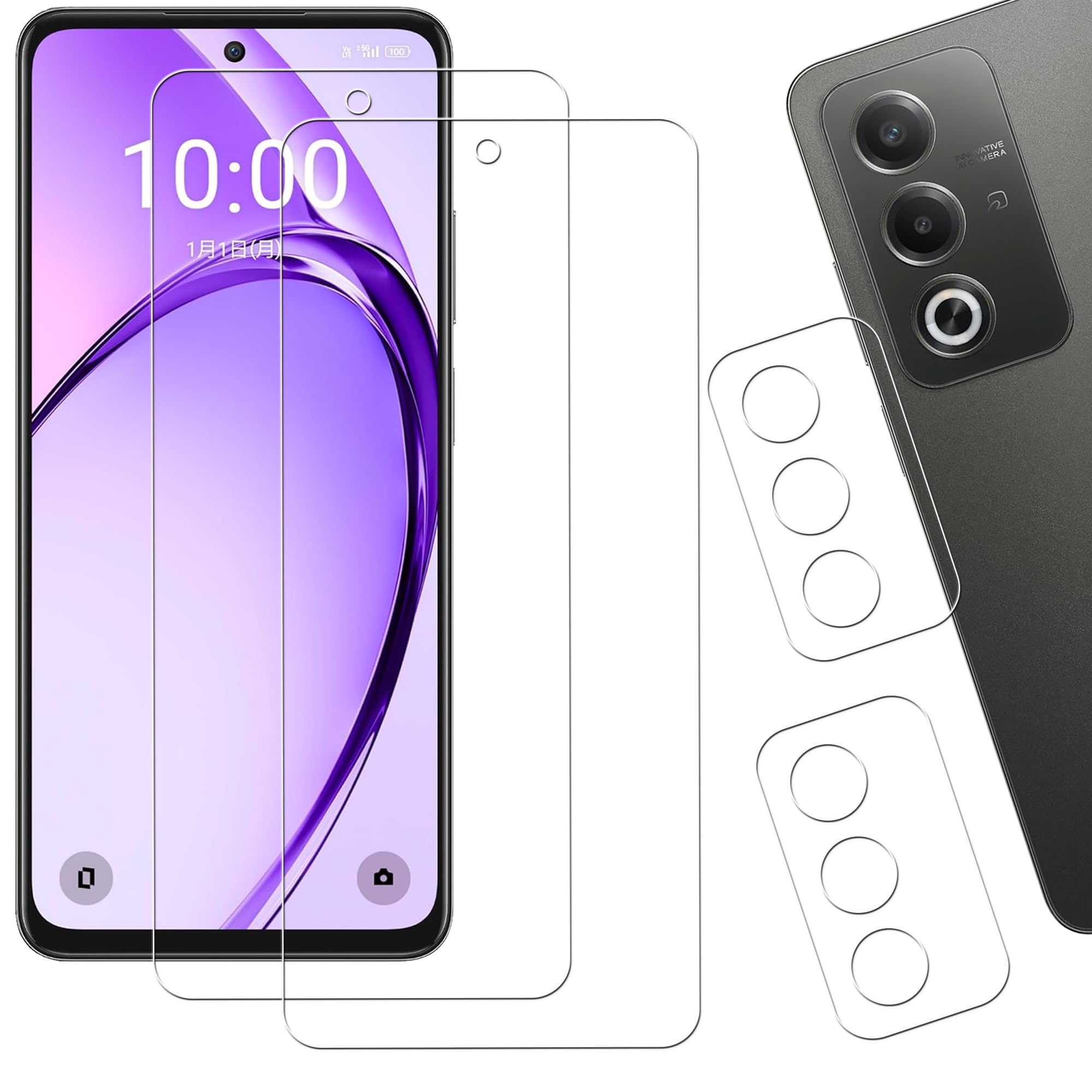 Amazon | HKKAIS OPPO A3 5G フィルム【2+2 枚セット】 日本製硝子採用