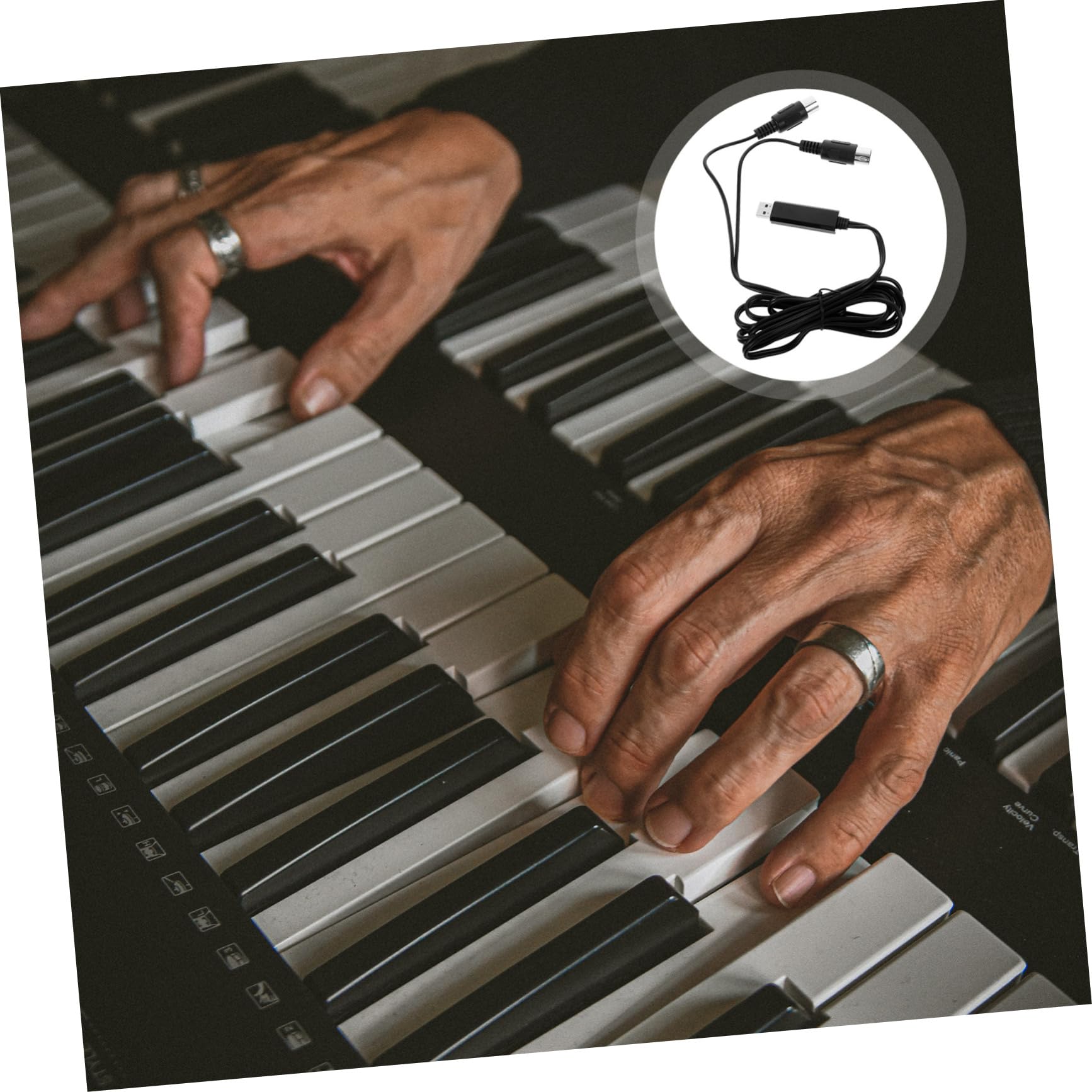 Toyvian 3pezzi Cavo Midi Usb Professionale Per Tastiera e Piano Elettronico Adattatore Play Per Pc e Laptop Compatibile Con e Trasmissione Dati Veloce e Stabile