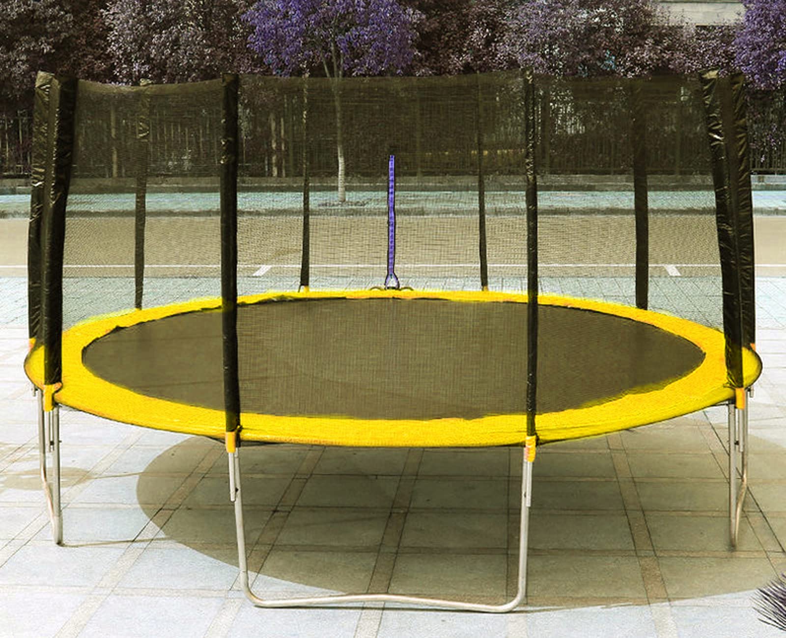 Trampoline Replacement Mat - Waterproof, UV Resistant, With 8-Row Stitch For 10ft, 12ft, 14ft, 15ft Round Trampolines (Includes Spring Puller)
