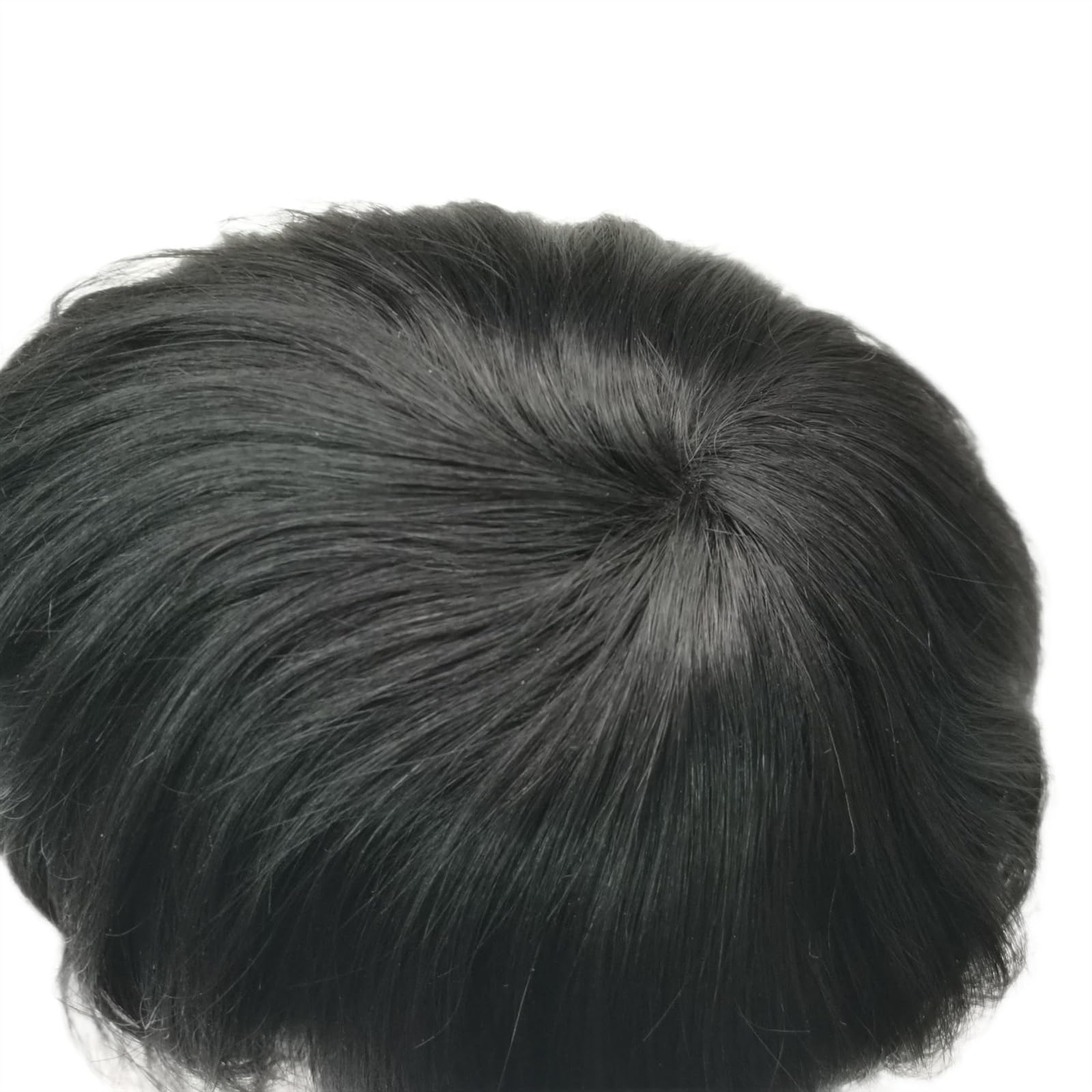 Tupé de pelo para hombres Tupé for hombres Mono fino superior y revestimiento de polietileno alrededor del postizo for hombres Sistema de cabello humano de 6" Prótesis de cabello masculino 1B# Unidade