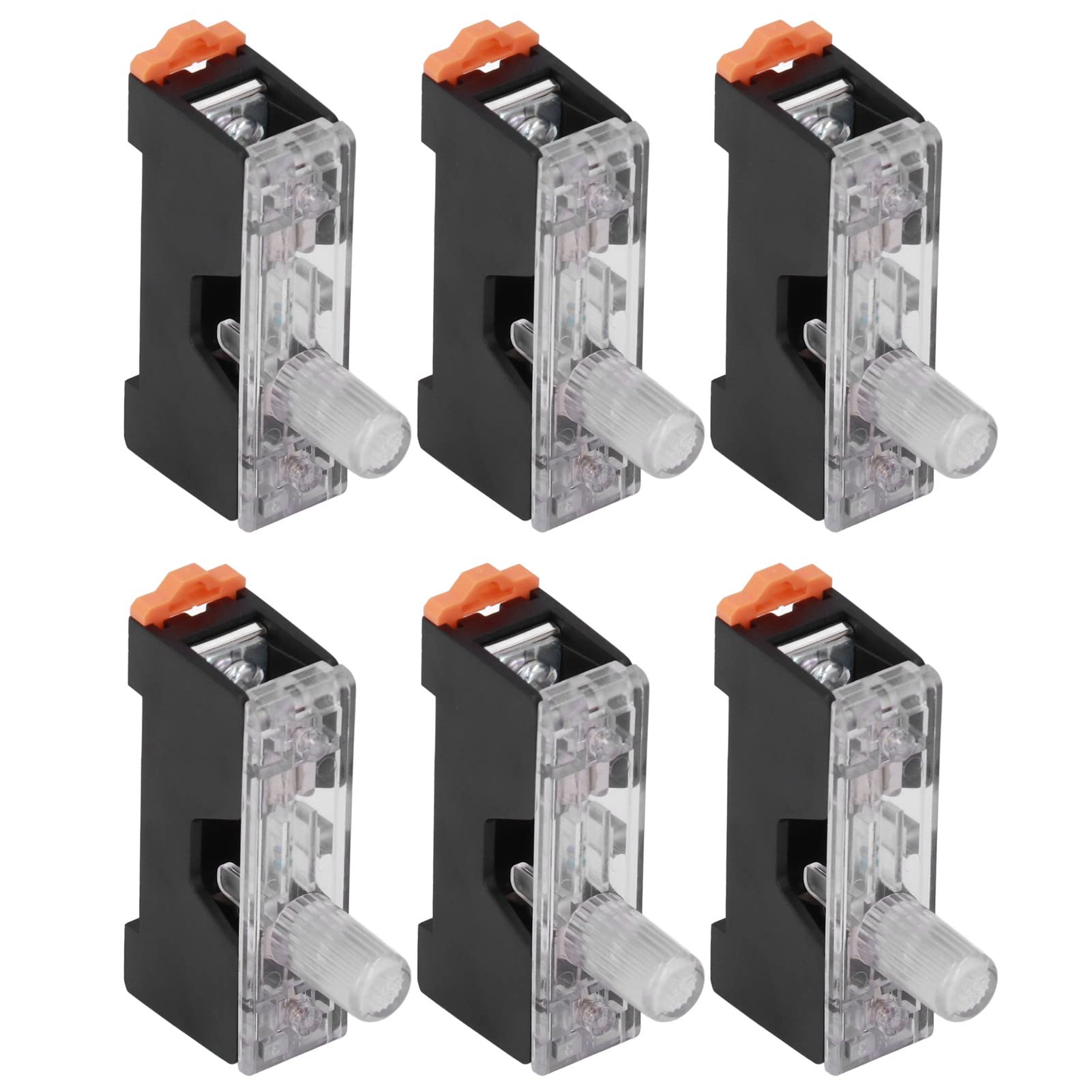 Porta Fusibile 20 Pc a Bassa Tensione 1 Supporto per Guida Involucro con Luce 10A 250 V FS - 101 6x30mm