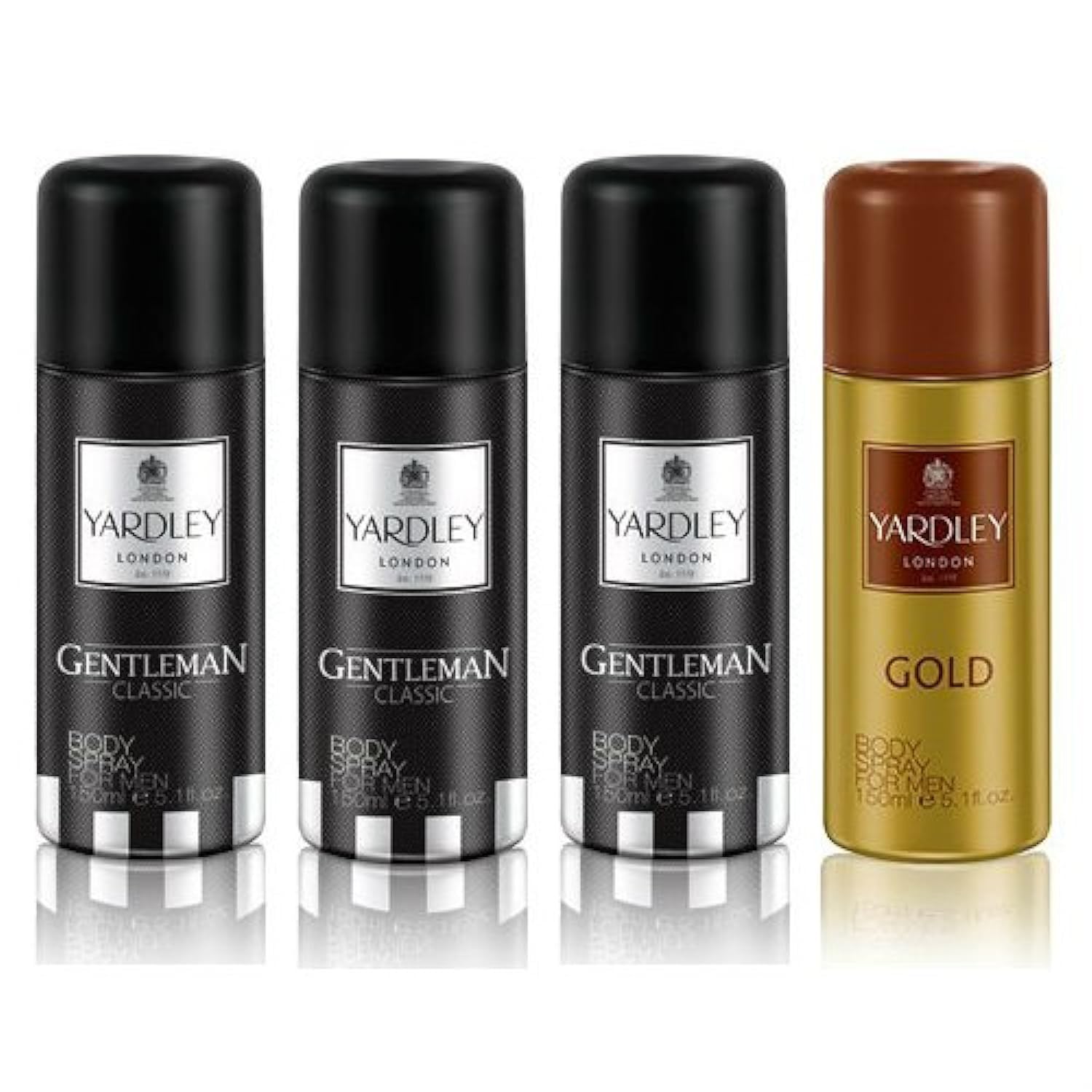 Yardley London Gentleman-3, Gold-1 Deo Spray Combo For Men(Pack Of 4)