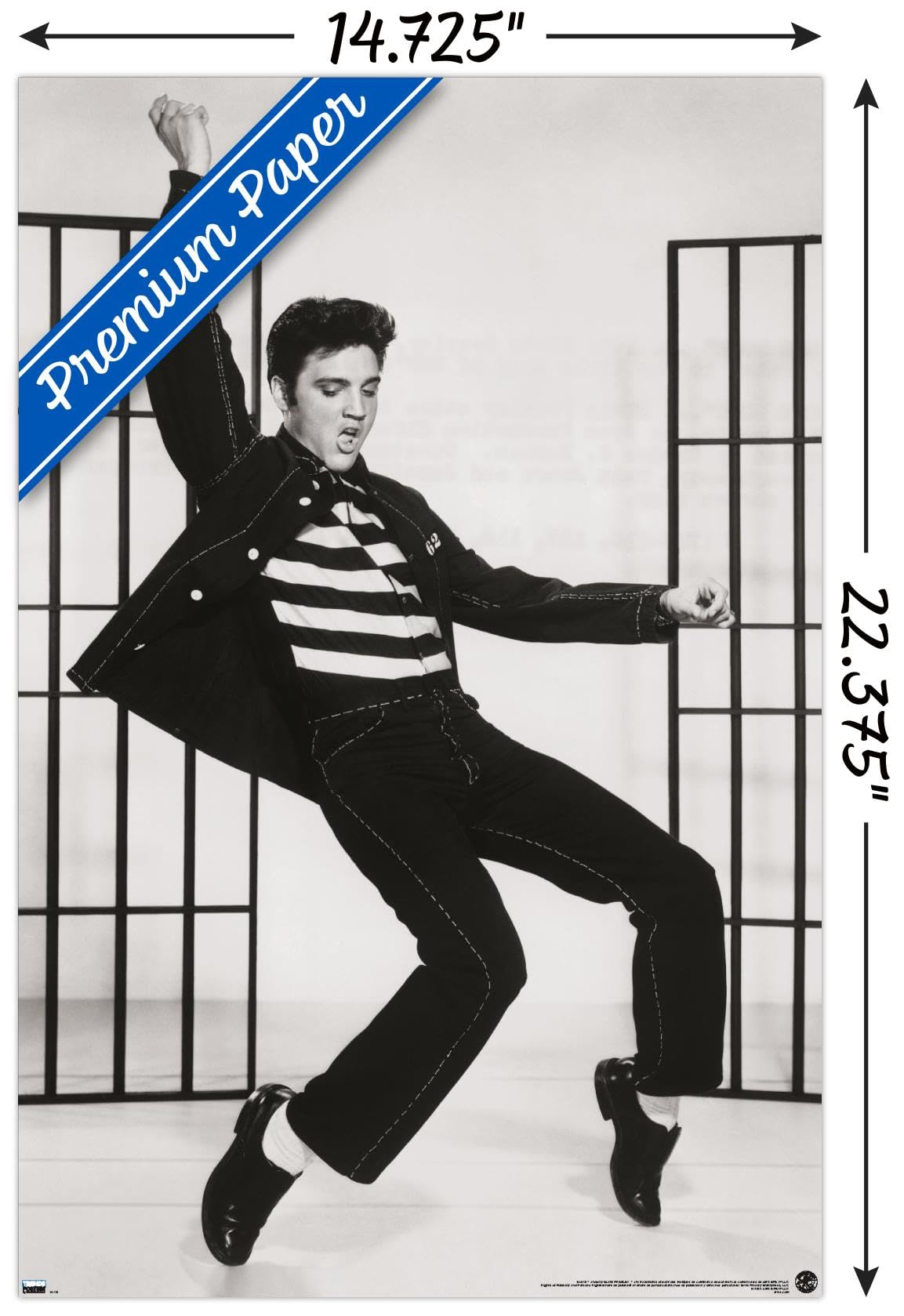 エルビス・プレスリー Jailhouse Rock ロビー用ポスター Elvis Presley - Jailhouse Rock Pose Wall Poster, 22.4L