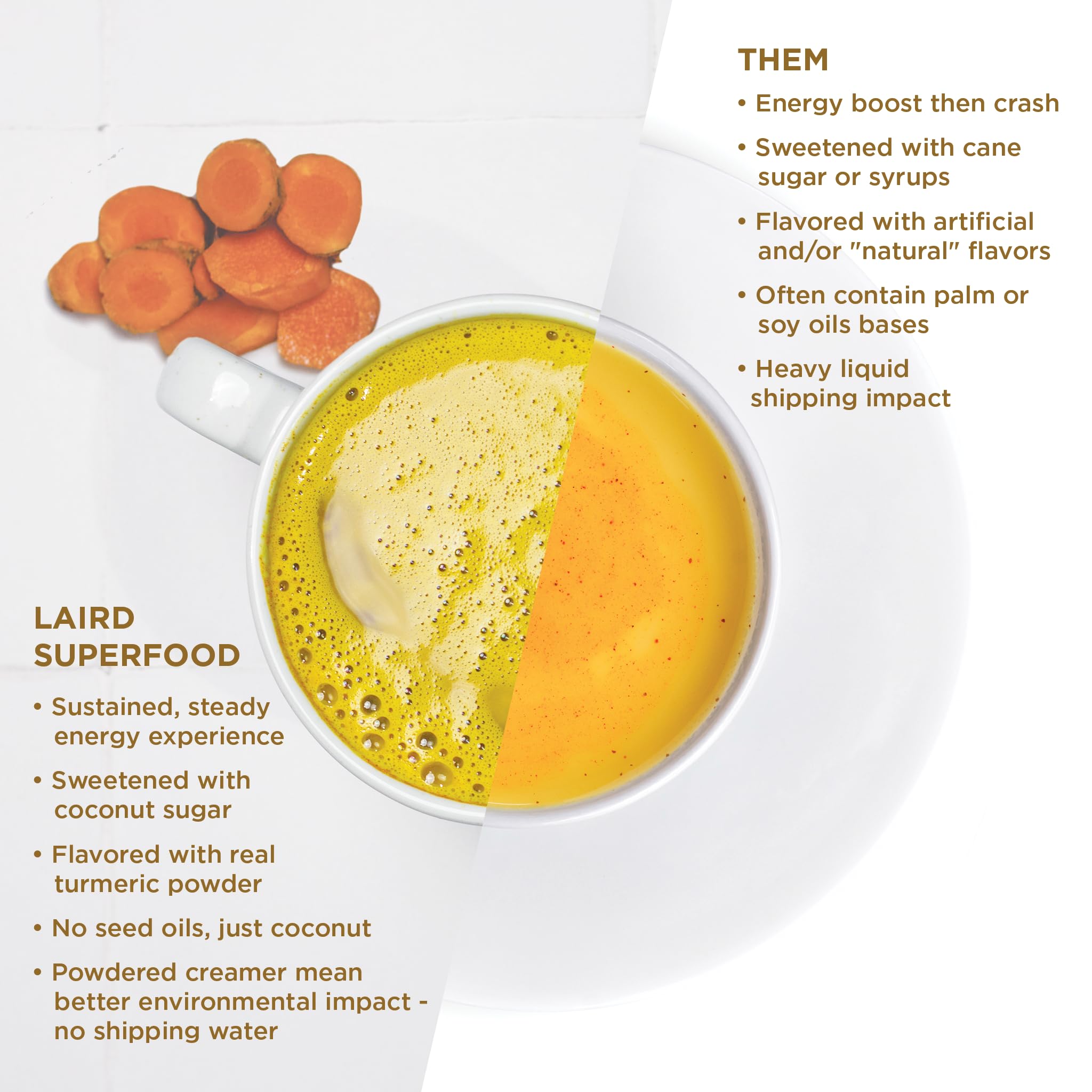Laird Superfoods - Crema en polvo de cúrcuma - 8 oz.
